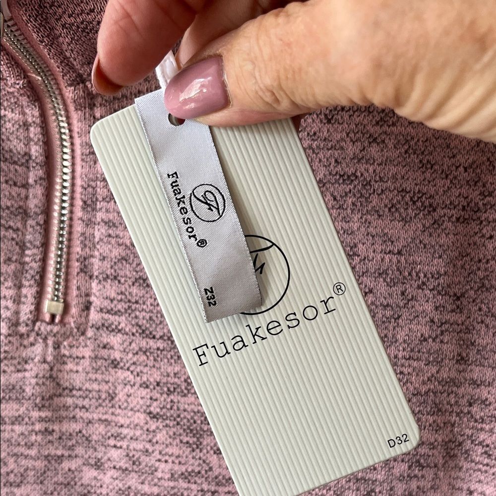 Pink Quarter-Zip Pullover - Picture 2 of 6